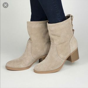 Taupe slouchy booties